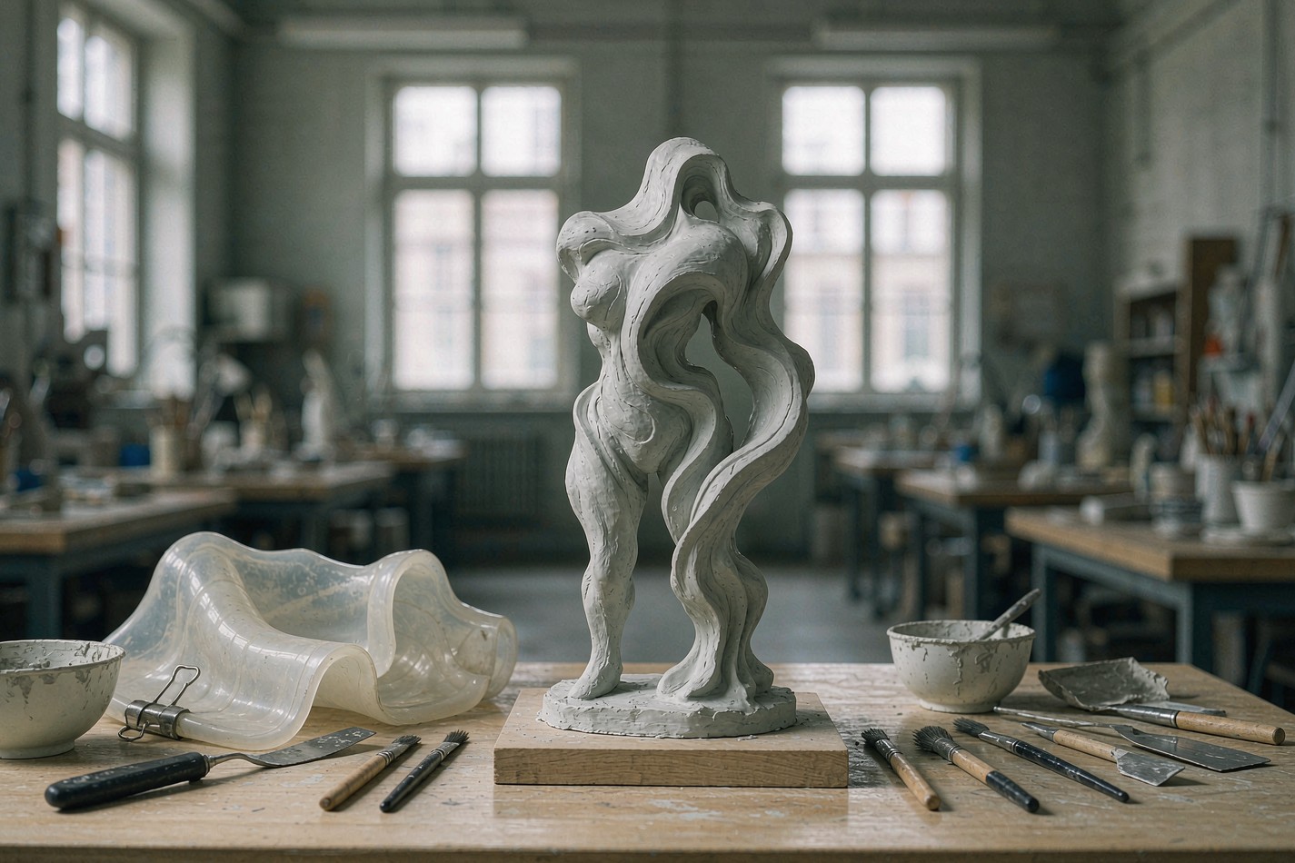 Production process at DAK Collectibles, deliberately obscured